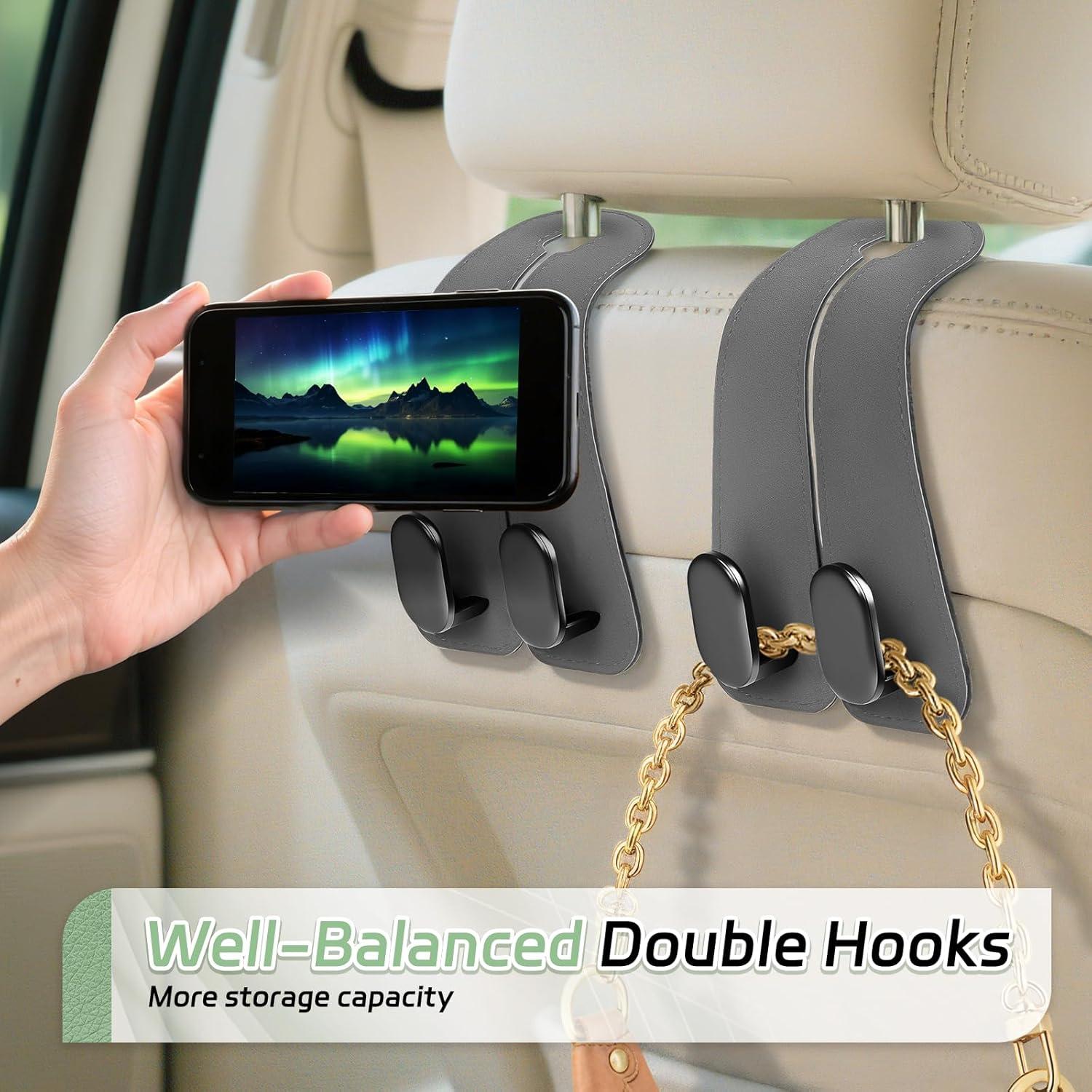 Ganchos para Reposacabezas de Automóvil Fitnice - Paquete de 2