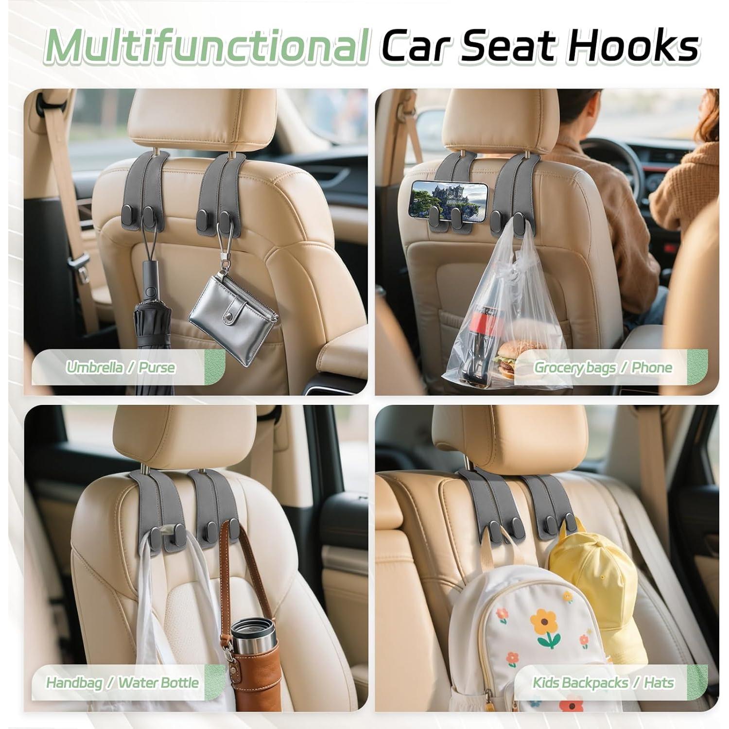 Ganchos para Reposacabezas de Automóvil Fitnice - Paquete de 2