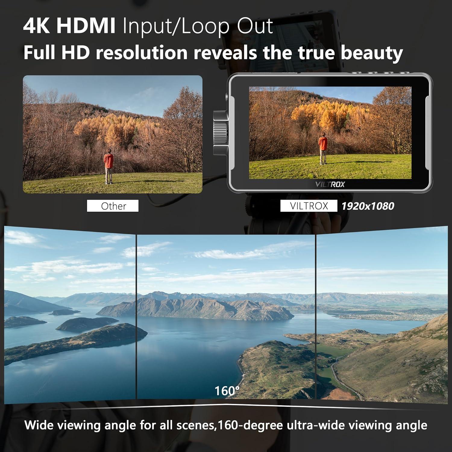 Monitor VILTROX DC-550 Pro 5.5" 4K Táctil 1200 nits