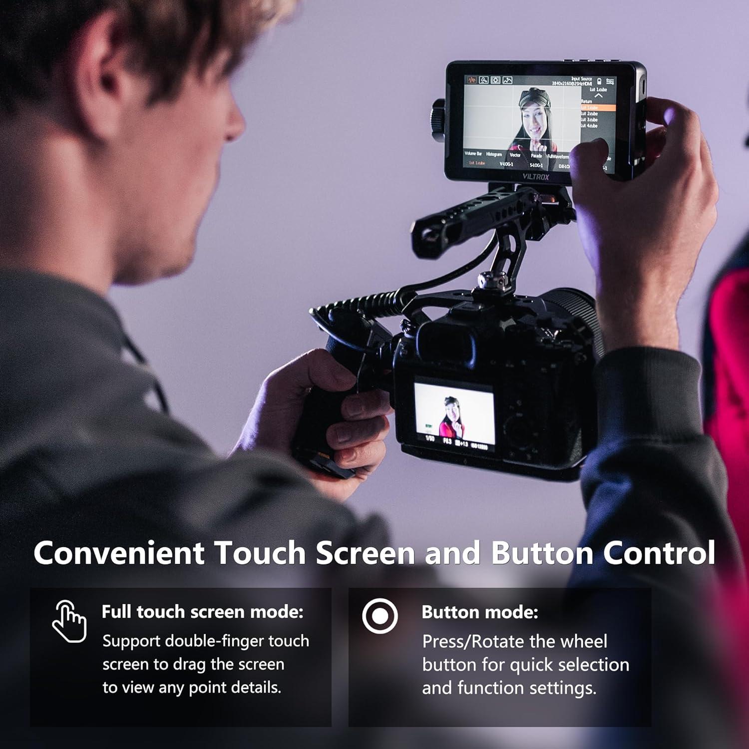 Monitor VILTROX DC-550 Pro 5.5" 4K Táctil 1200 nits