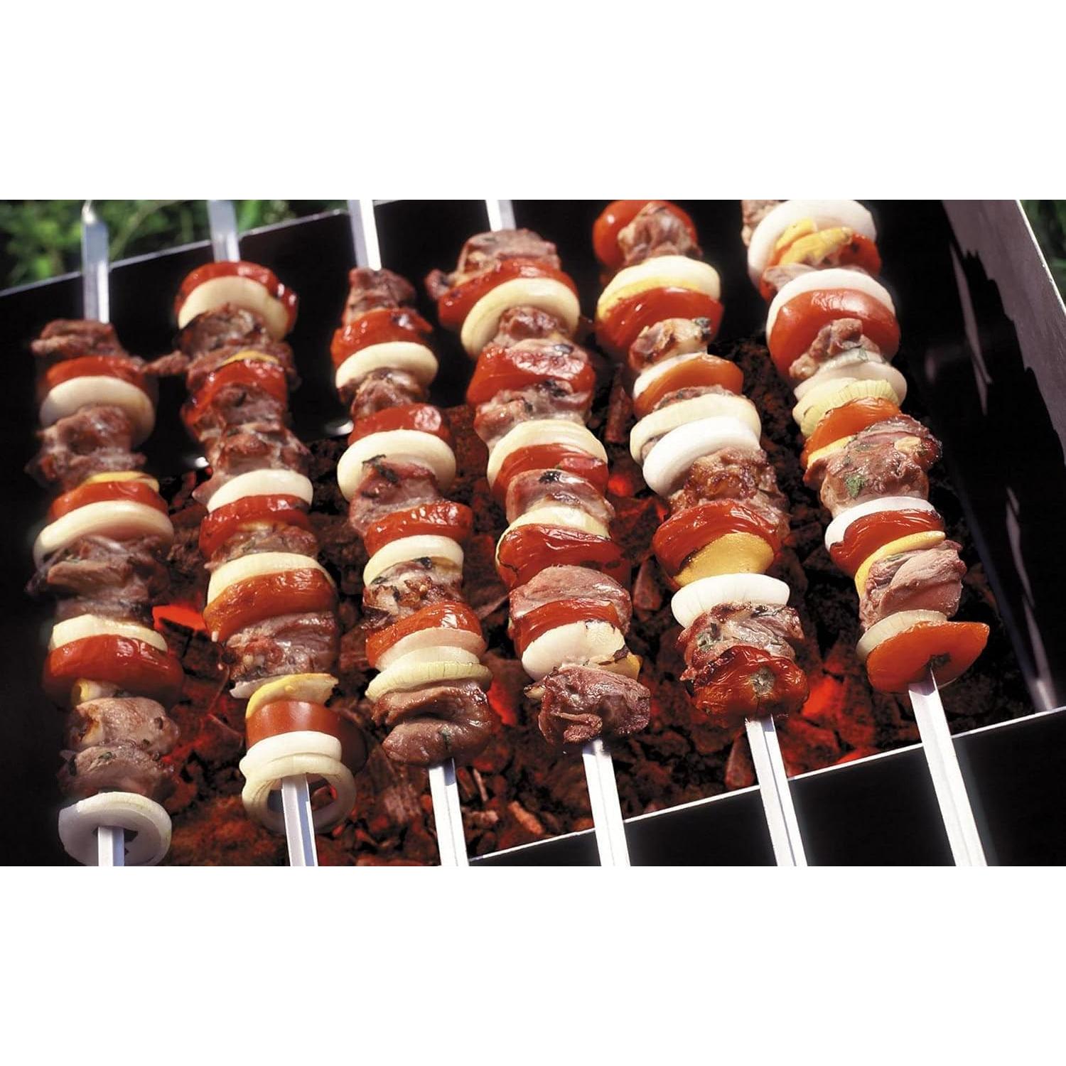 Pinchos de Acero Inoxidable Reutilizables 25.4 cm - MOCUMEI (16 Piezas)
