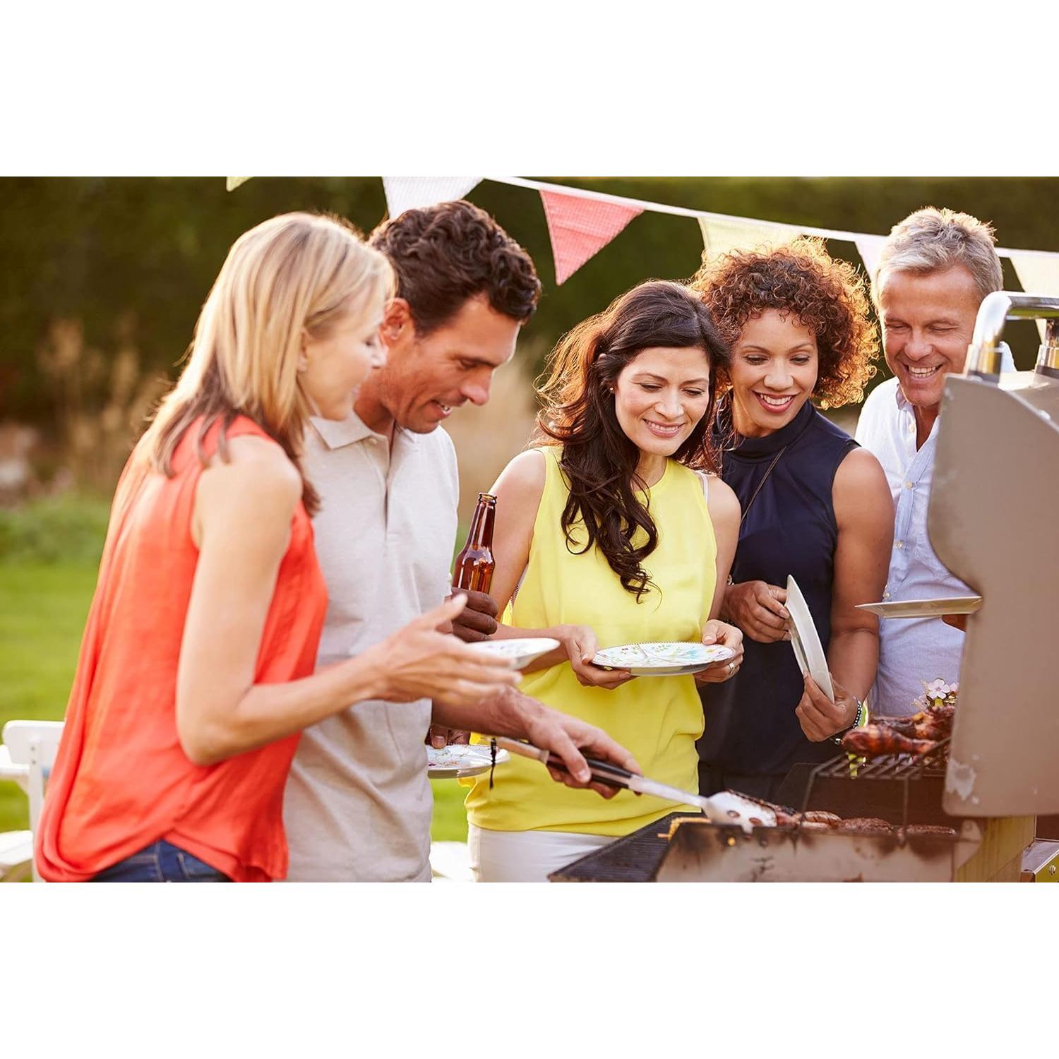 Pinchos de Acero Inoxidable Reutilizables 25.4 cm - MOCUMEI (16 Piezas)