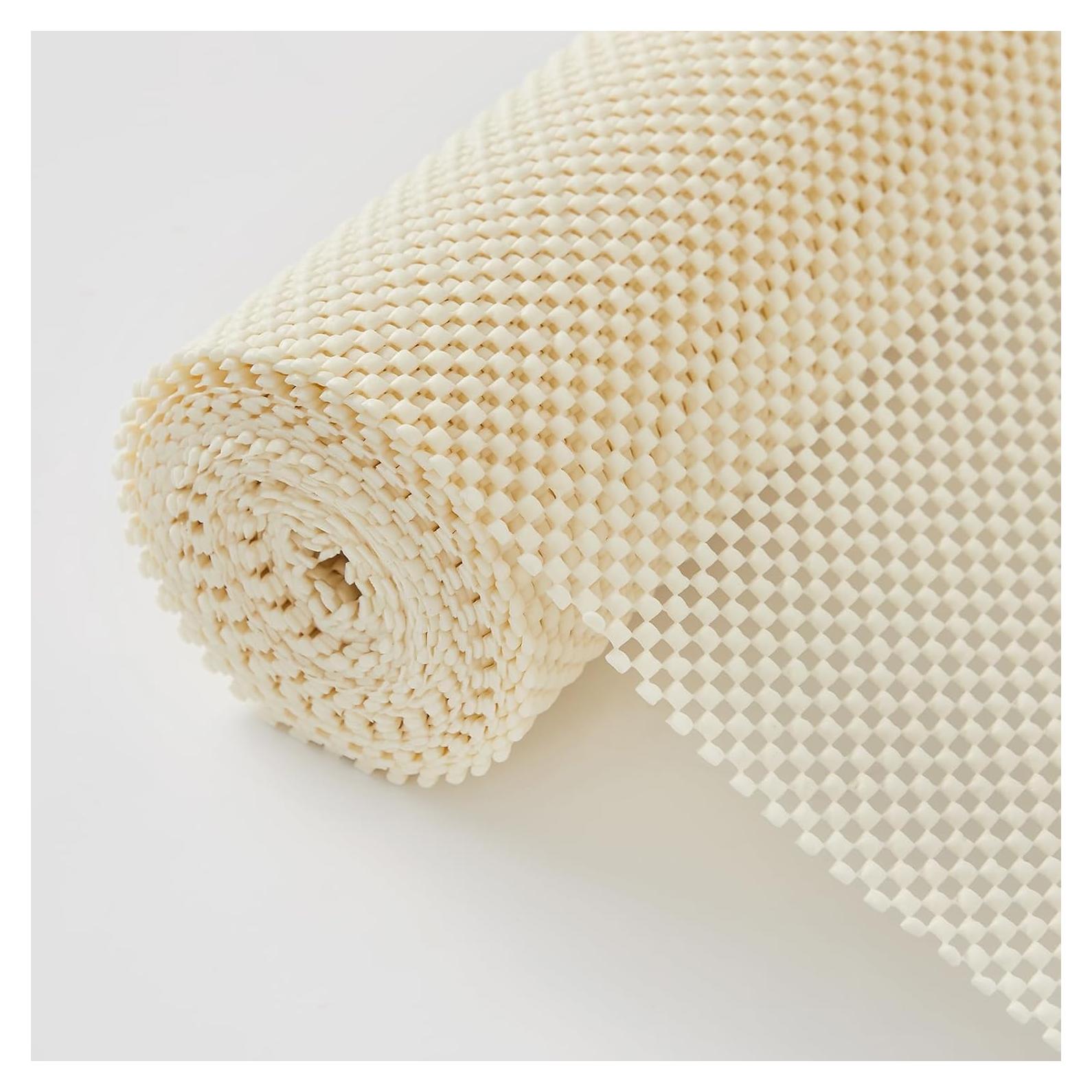 Forro de Estante No Adhesivo Beautysaid 30.48x299.72 cm Blanco Crema