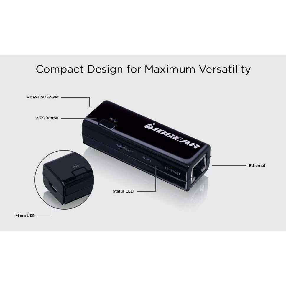 Adaptador Ethernet a Wi-Fi IOGEAR GWU637 300Mbps 2.4GHz