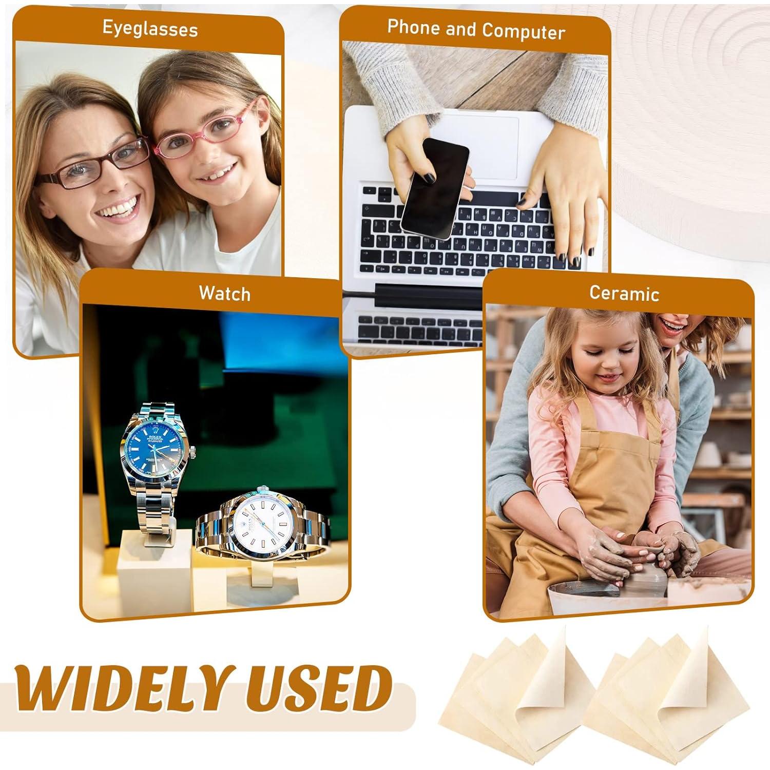 20 Piezas de Tela Chamois Pre Cortadas Potchen para Alfarería