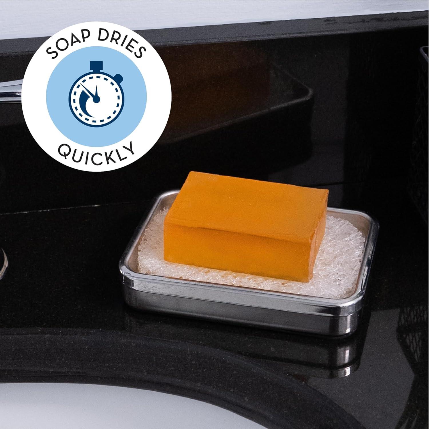 Soporte de Jabón en Barra S&T INC. Transparente Paquete de 4