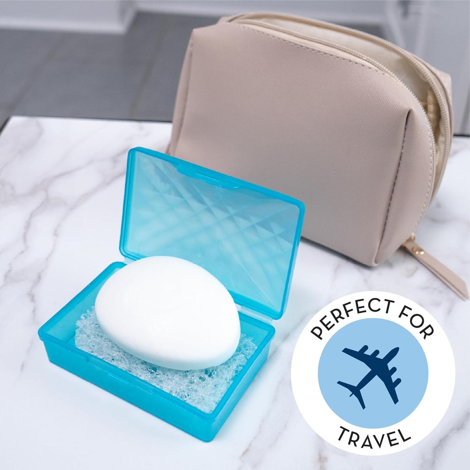 Soporte de Jabón en Barra S&T INC. Transparente Paquete de 4