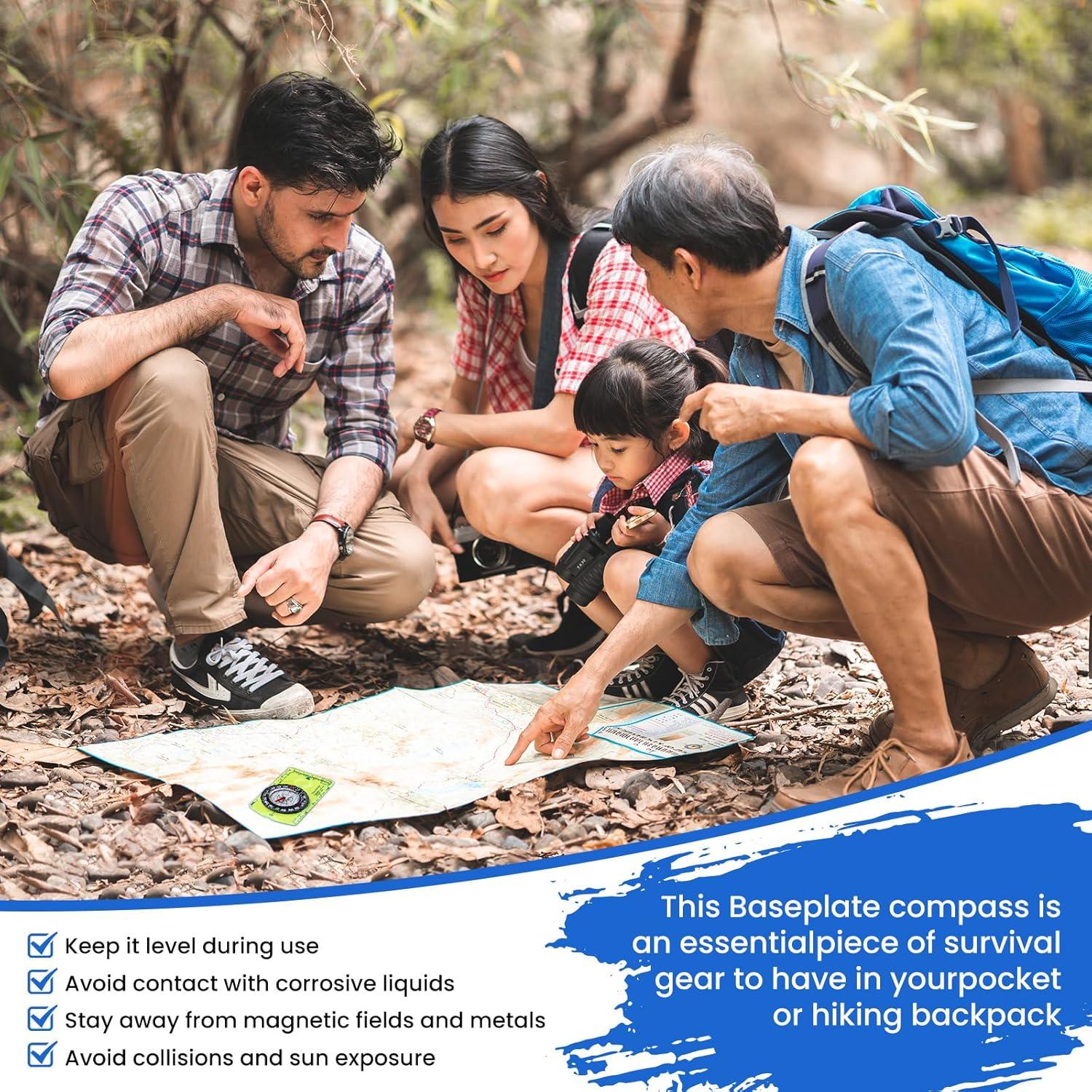 Brújula de Supervivencia Trcosenp Mini Verde 12x7cm