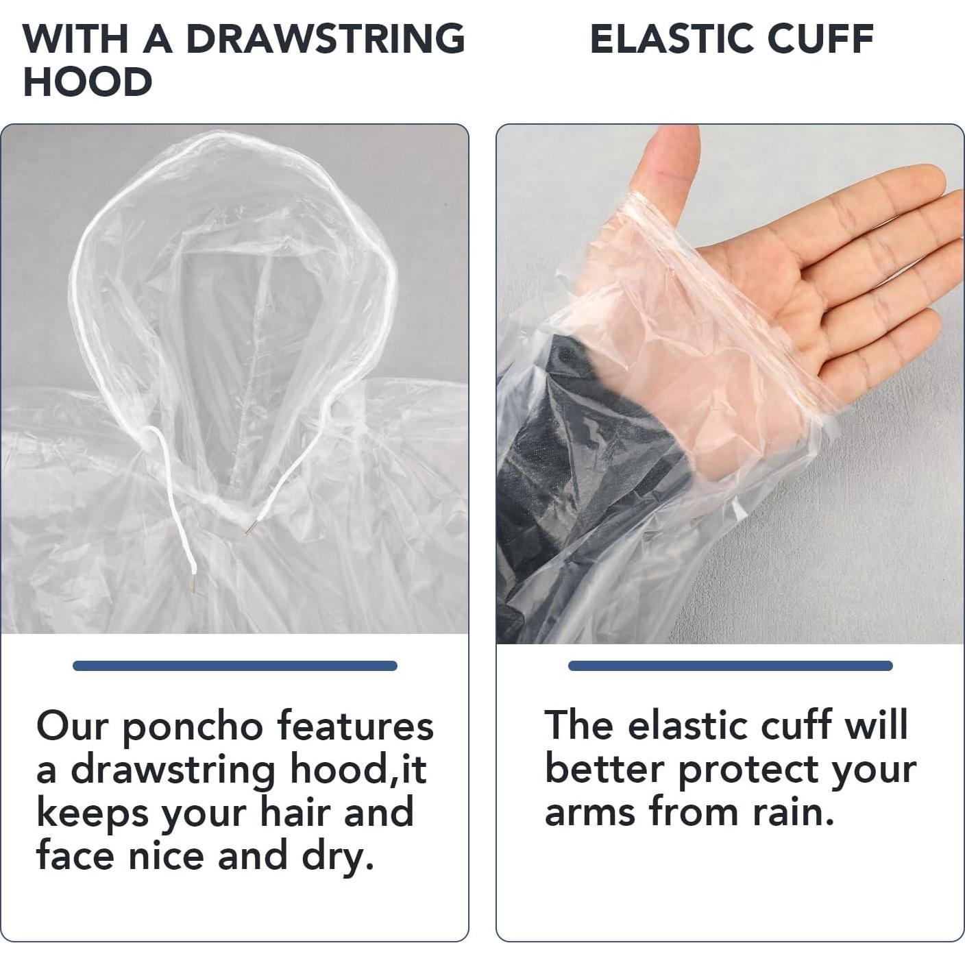 Ponchos de Lluvia Desechables VOISEN - Paquete Familiar 8 Unidades