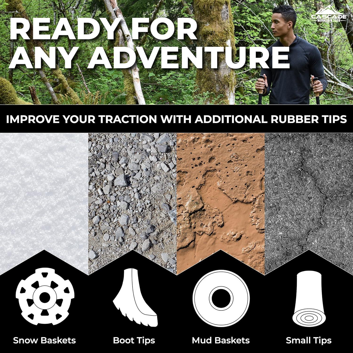 Bastones de Senderismo Plegables Cascade Mountain Tech 2 Unidades