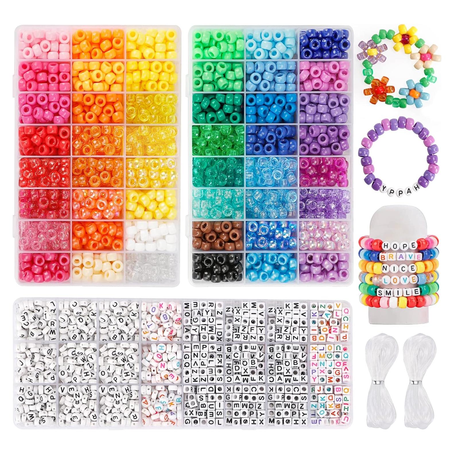 Kit de Cuentas de Pony QUEFE 3960pcs para Pulseras y Collares