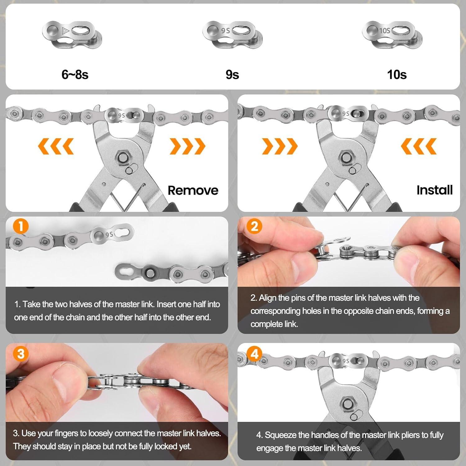 Juego de Herramientas Oumers para Reparar Cadenas de Bicicleta