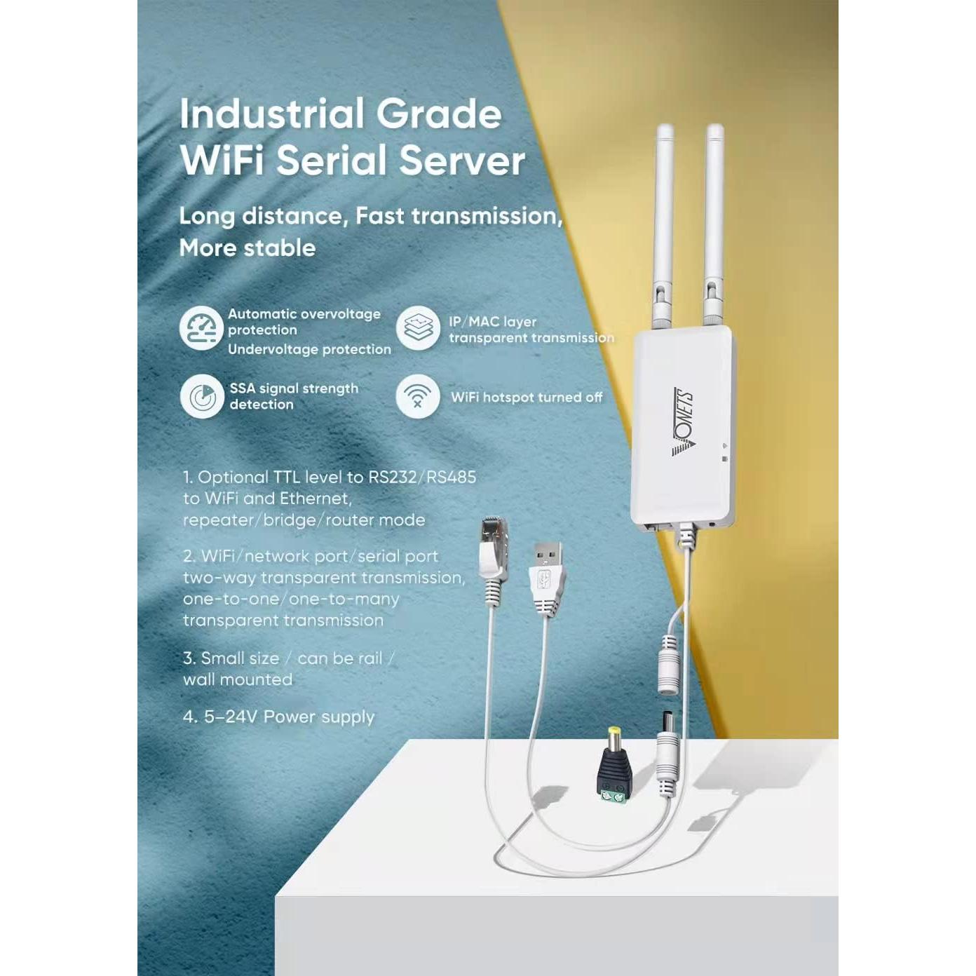 VONETS Servidor Serial WiFi Industrial VAP11S-232 2.4GHz