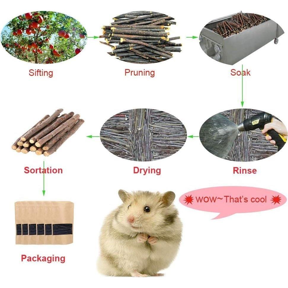 Palitos de Manzana 250g para Animales Pequeños Bojafa