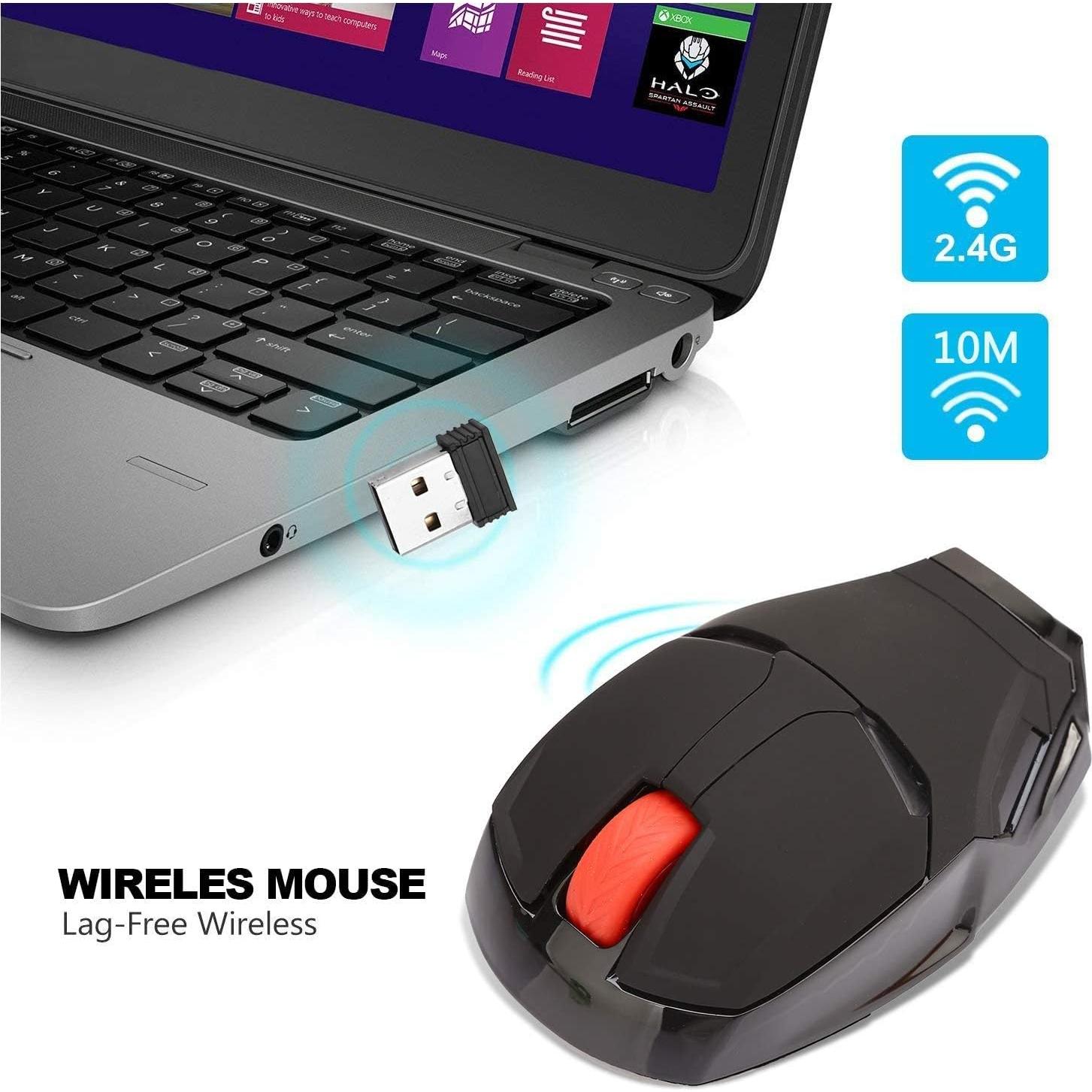 Ratón Inalámbrico Ergonómico Mikayoo Iron Man 2.4G Negro