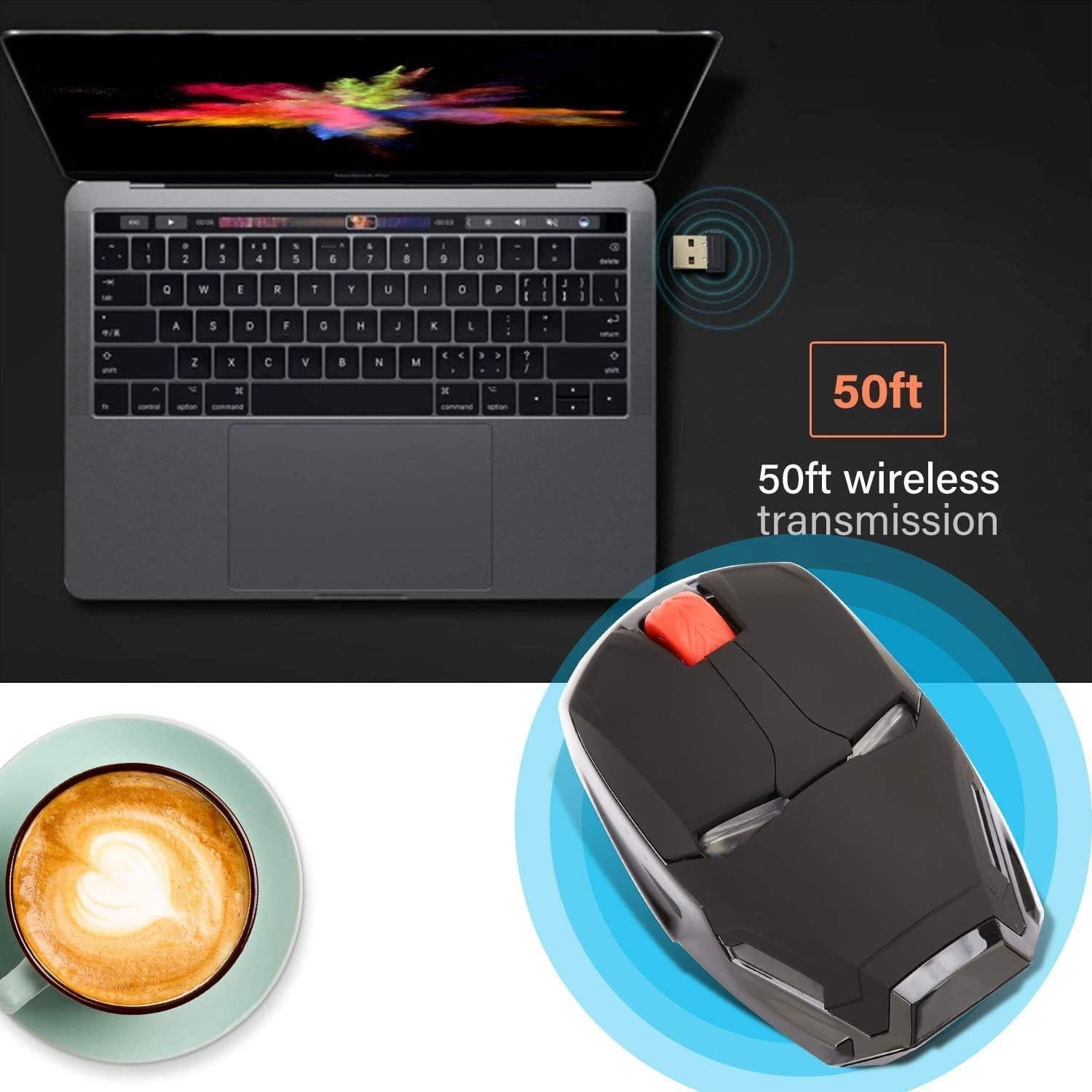 Ratón Inalámbrico Ergonómico Mikayoo Iron Man 2.4G Negro