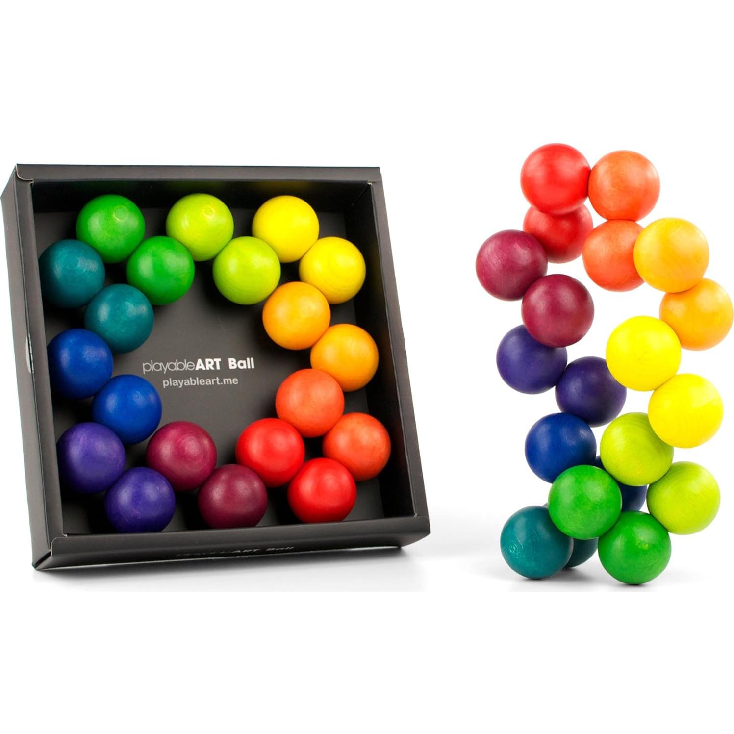 Bola ART de Madera Arcoíris 20 - JUEGO ARTÍSTICO