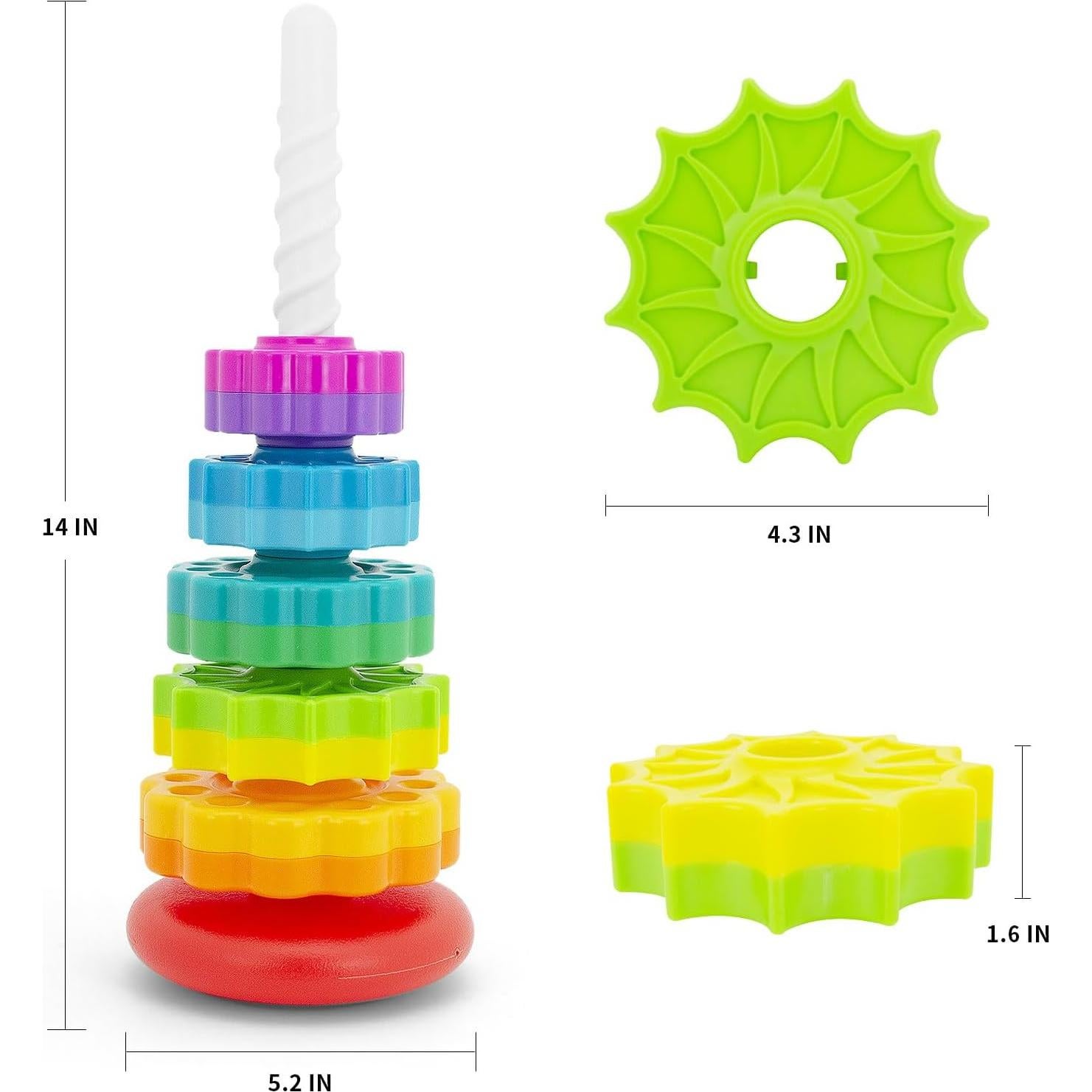 Juguete de Apilamiento Giratorio BYFWH 35.6 cm para Bebés