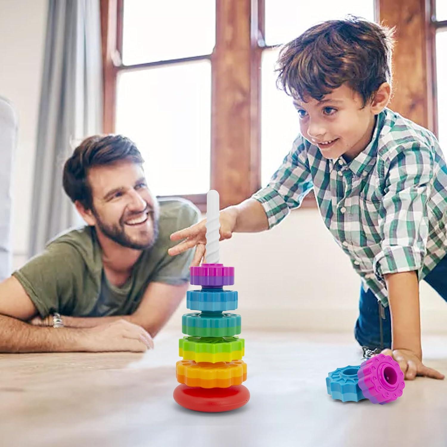 Juguete de Apilamiento Giratorio BYFWH 35.6 cm para Bebés