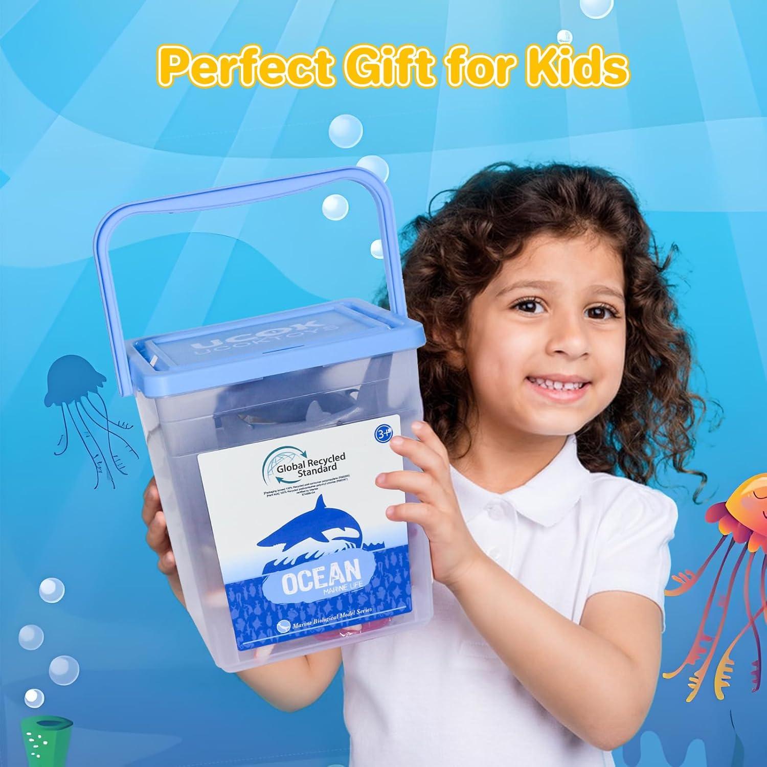 Figuras de Animales Marinos BIWASE 29 Piezas para Niños 3+