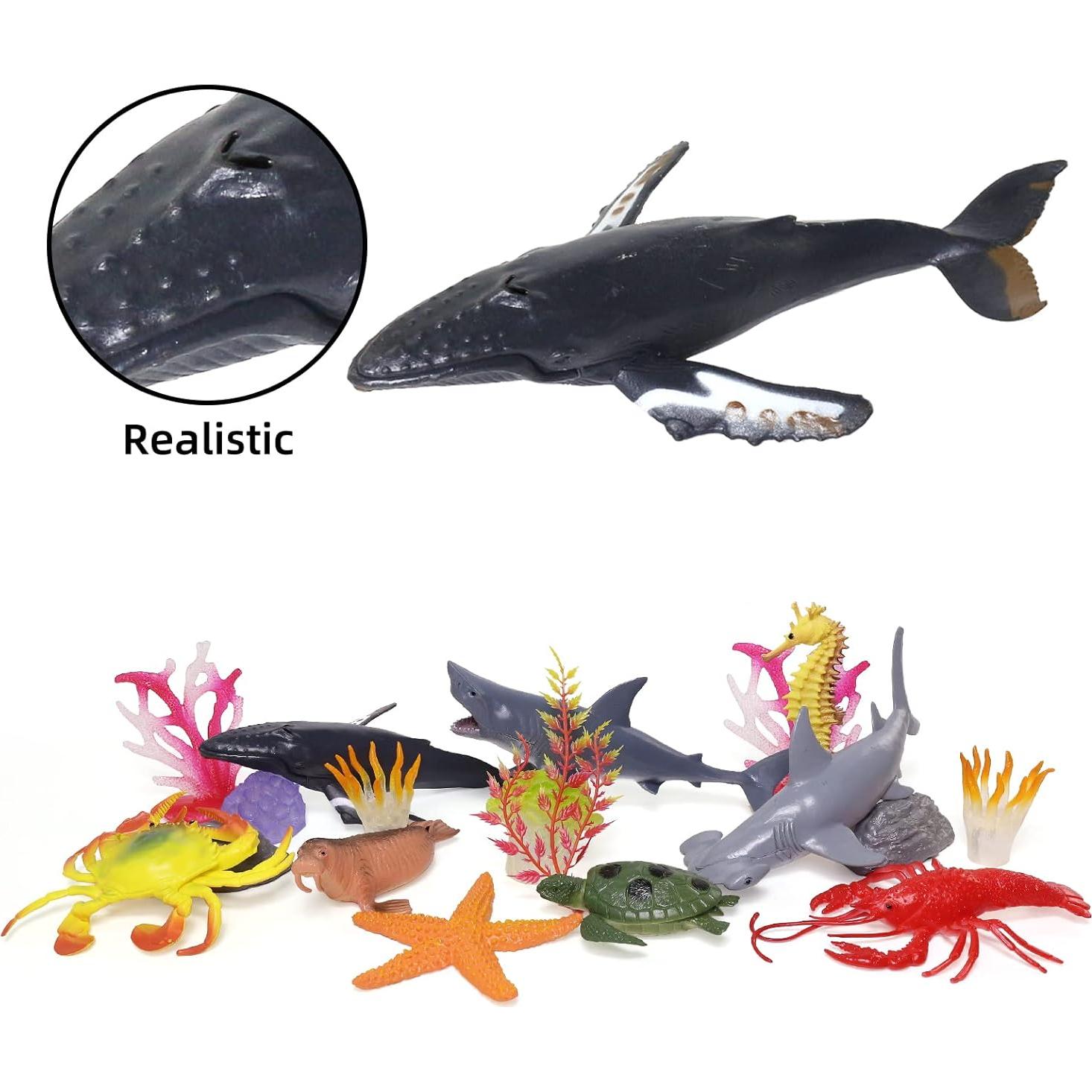 Figuras de Animales Marinos BIWASE 29 Piezas para Niños 3+