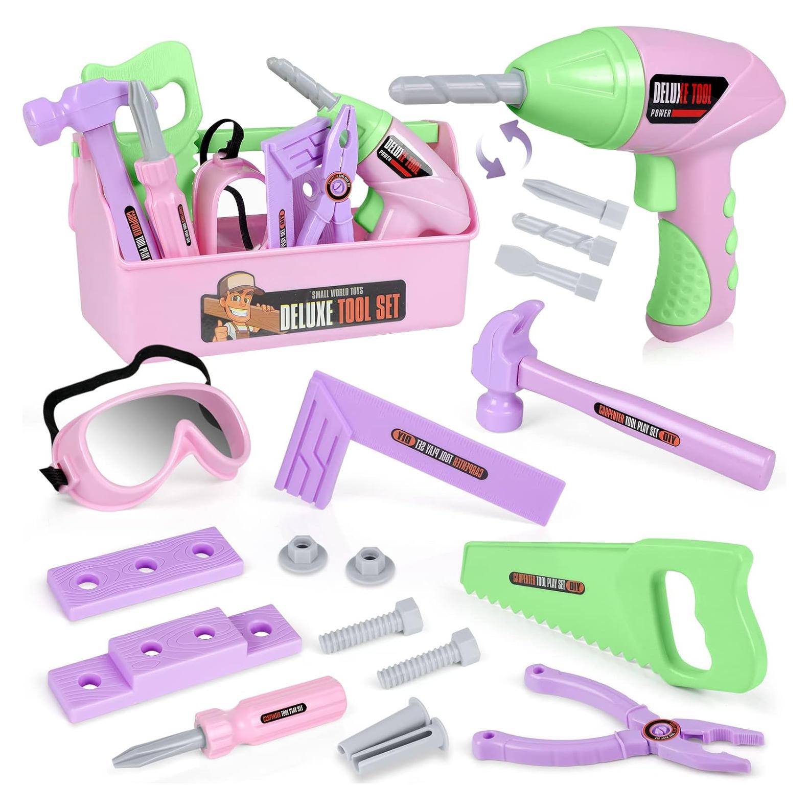 Juego de Herramientas para Niños EXERCISE N PLAY - 10 Piezas Rosadas