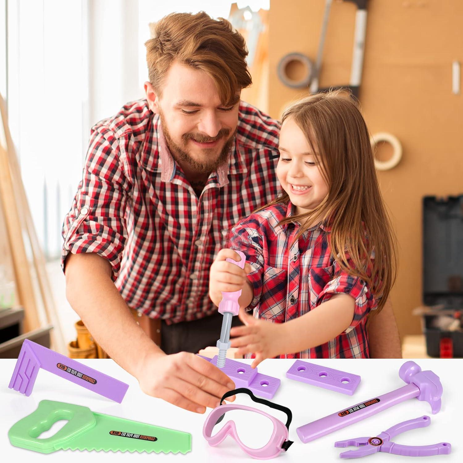 Juego de Herramientas para Niños EXERCISE N PLAY - 10 Piezas Rosadas