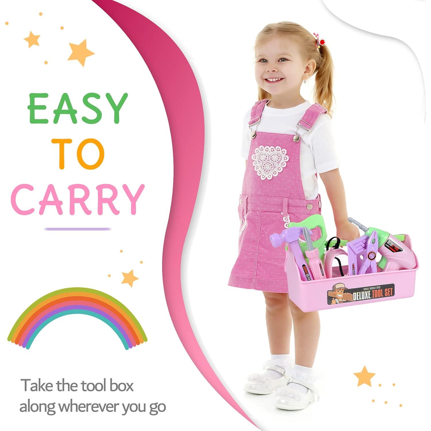 Juego de Herramientas para Niños EXERCISE N PLAY - 10 Piezas Rosadas