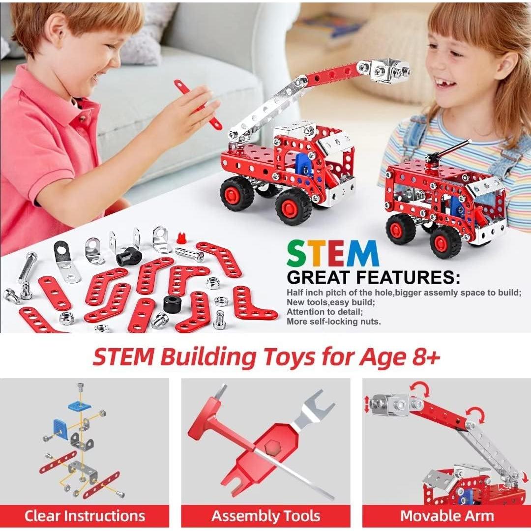 Juguetes de Construcción STEM Ferthor Fun 121PCS Camiones de Bomberos
