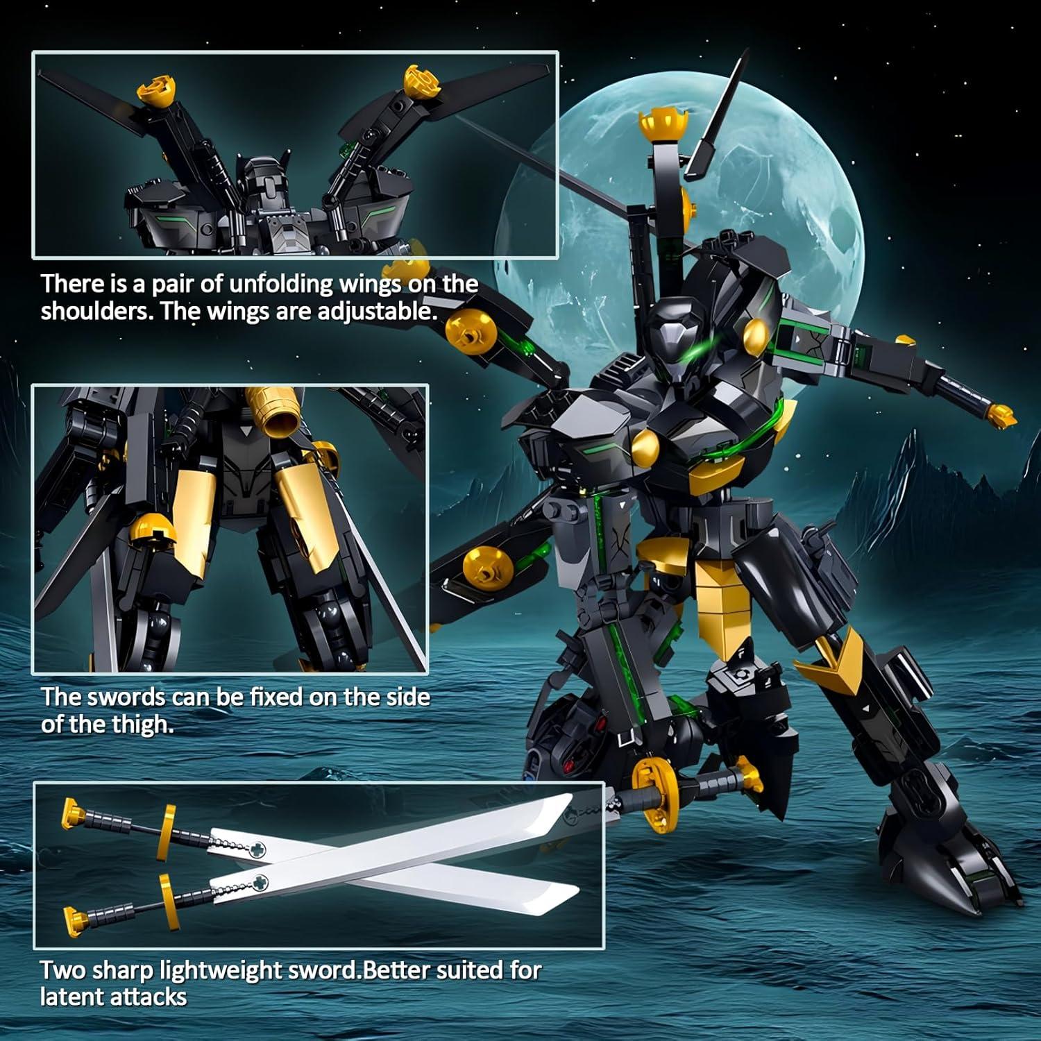 Conjunto de Bloques de Construcción Mech Murciélago HIGH GODO 534 Piezas