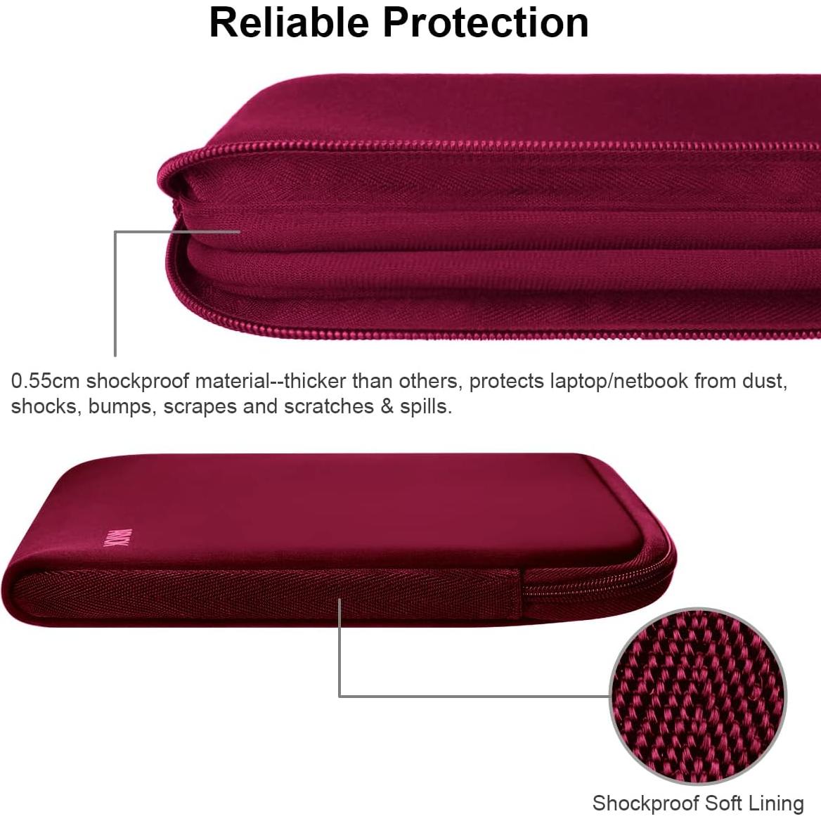 Funda Neopreno Arvok 11.6" Rojo Vino para Laptop