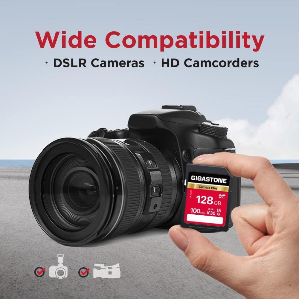 GIGASTONE 128GB Tarjetas SDXC UHS-I U3 Clase 10 - 2 Pack