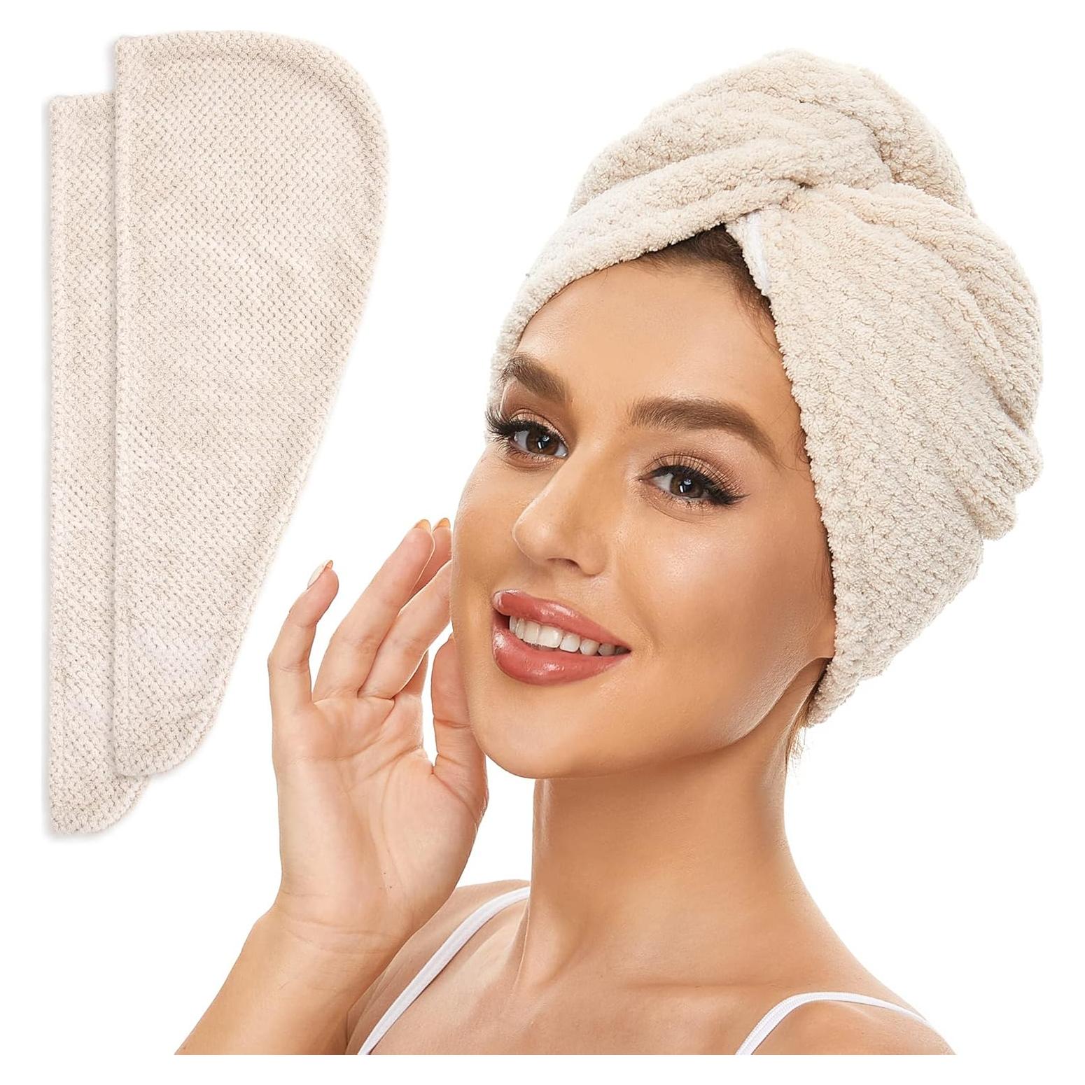 Paquete de 2 Toallas de Microfibra Beige SimpleField 66x25cm