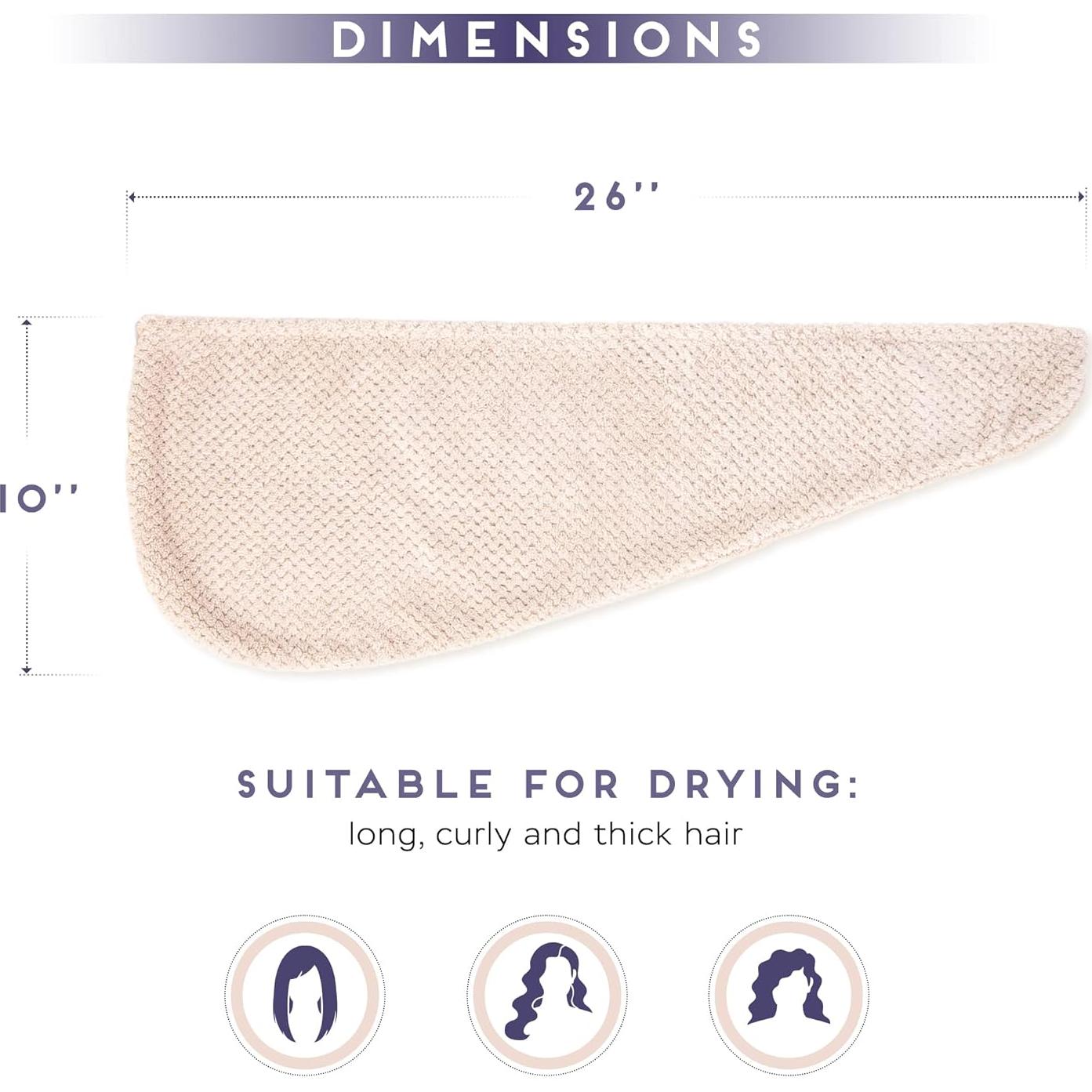 Paquete de 2 Toallas de Microfibra Beige SimpleField 66x25cm