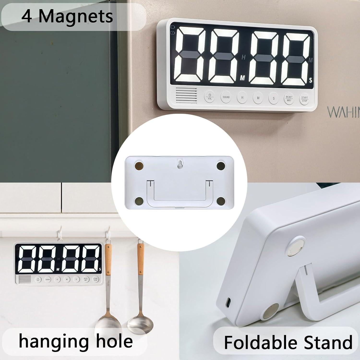 Temporizador Digital de Cocina FCXJTU LED 7.1" Blanco