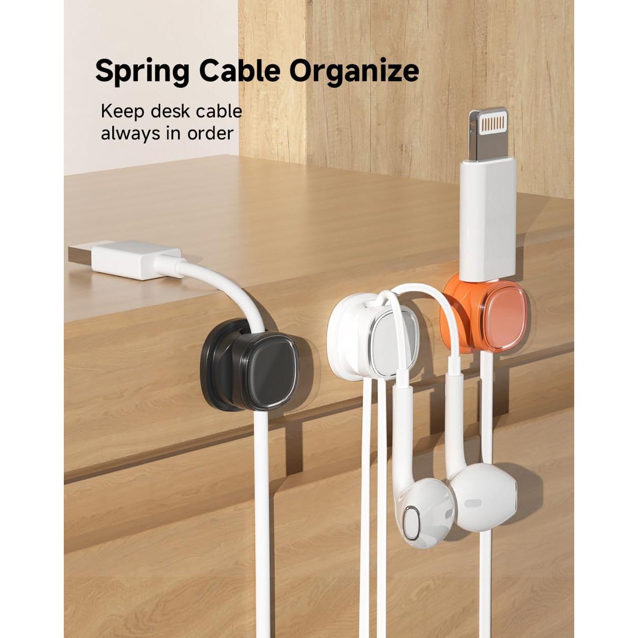 Organizadores de Cables Funtin - Paquete de 9 Clips Adhesivos