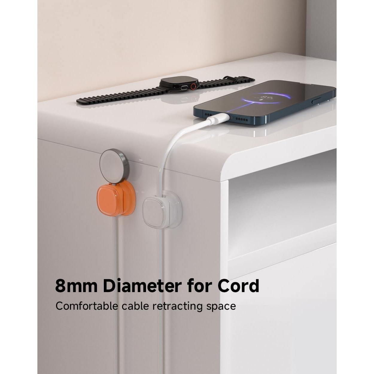 Organizadores de Cables Funtin - Paquete de 9 Clips Adhesivos