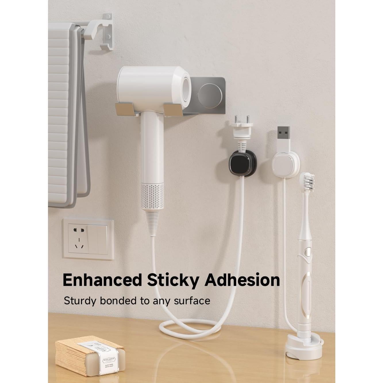 Organizadores de Cables Funtin - Paquete de 9 Clips Adhesivos