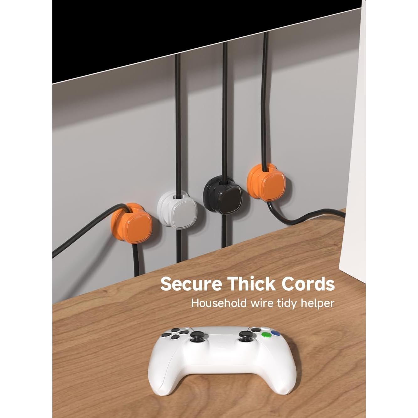 Organizadores de Cables Funtin - Paquete de 9 Clips Adhesivos