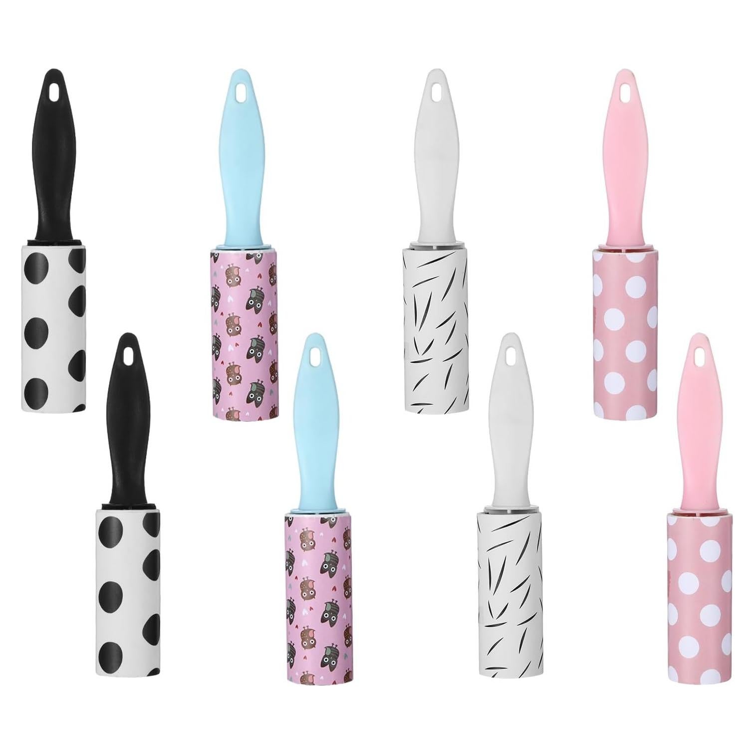 8 Rodillos Quitapelusas Mini Maahongh para Viaje Extra Adhesivos