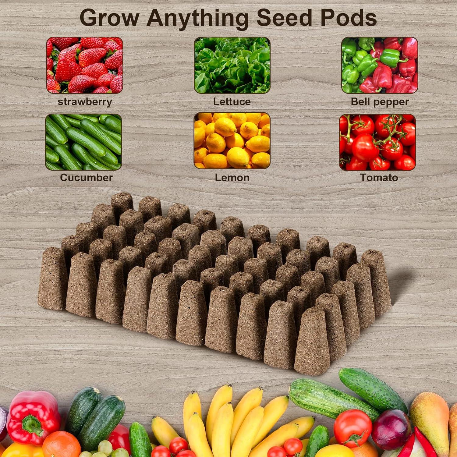 Kit de Cápsulas Hidropónicas Haligo 100pcs Cuadradas con Esponjas