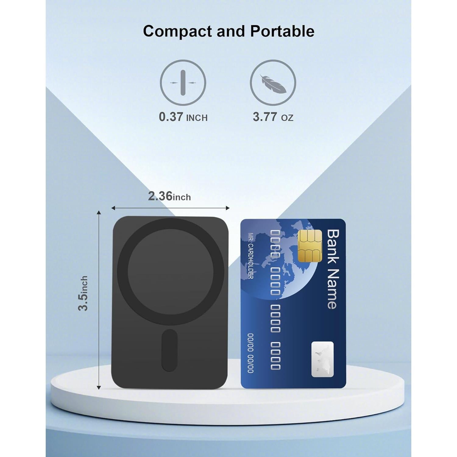 Cargador Portátil Inalámbrico Miady 5000mAh USB-C 12W