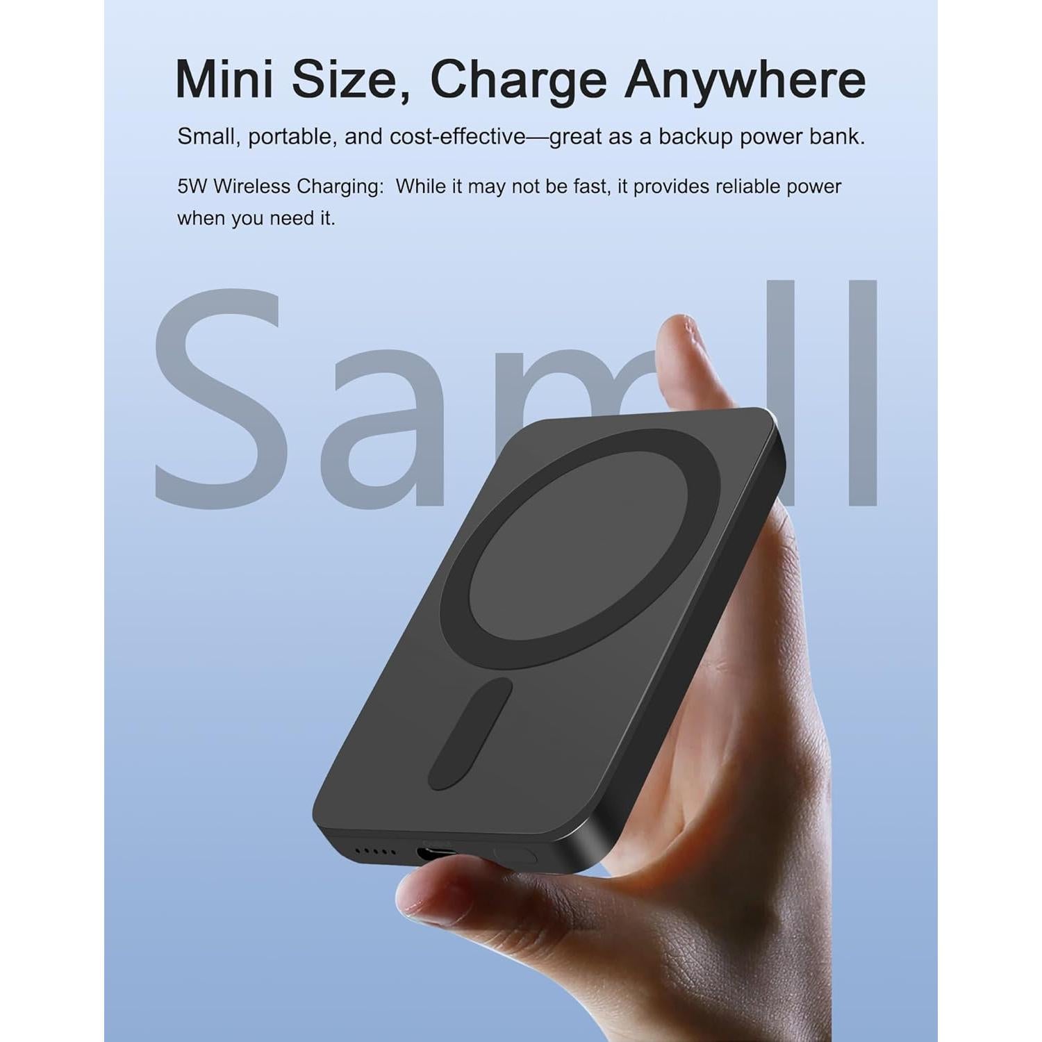 Cargador Portátil Inalámbrico Miady 5000mAh USB-C 12W