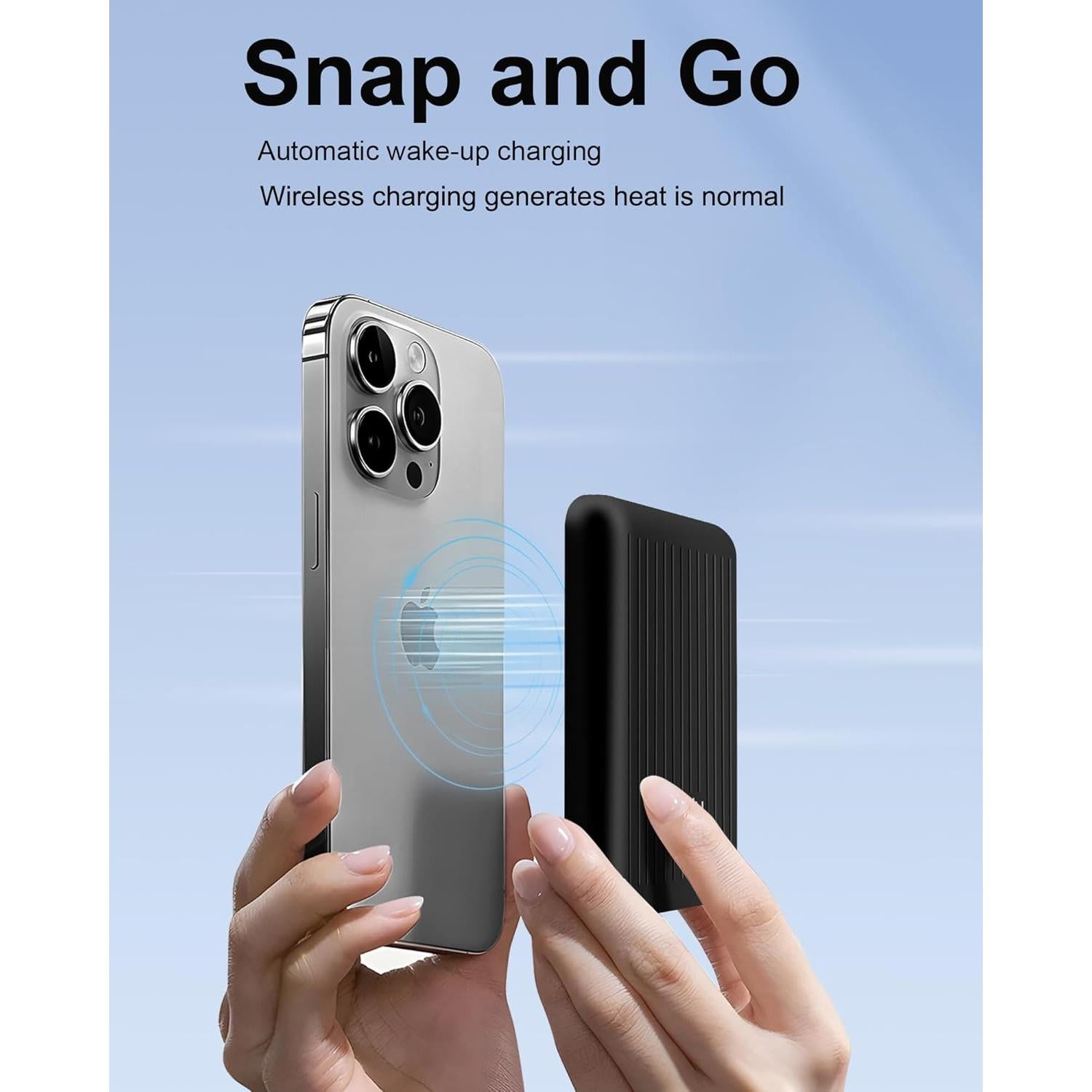 Cargador Portátil Inalámbrico Miady 5000mAh USB-C 12W