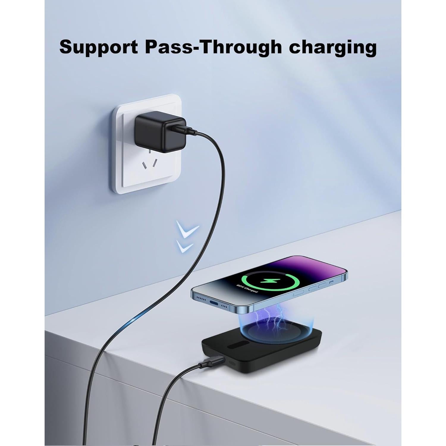 Cargador Portátil Inalámbrico Miady 5000mAh USB-C 12W