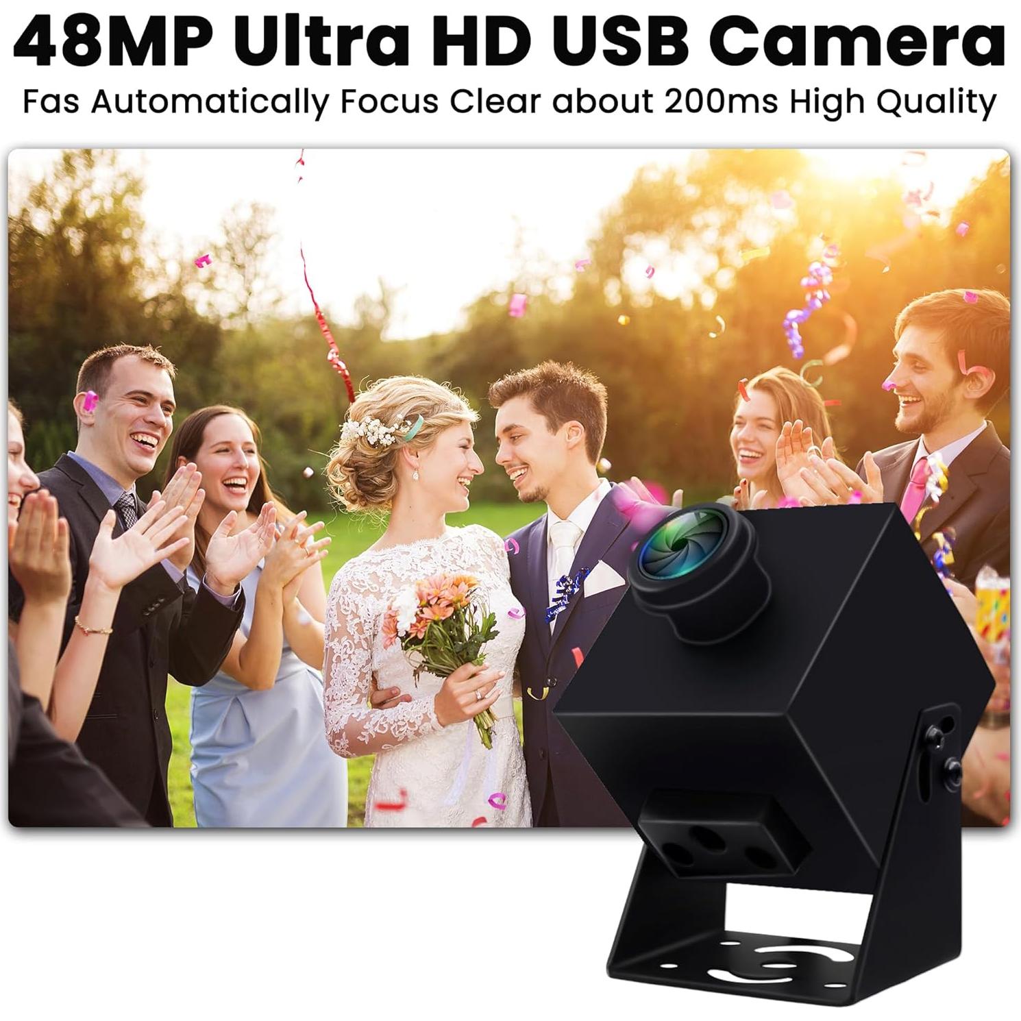 Cámara USB IFWATER 48MP Ultra HD Gran Angular 200°