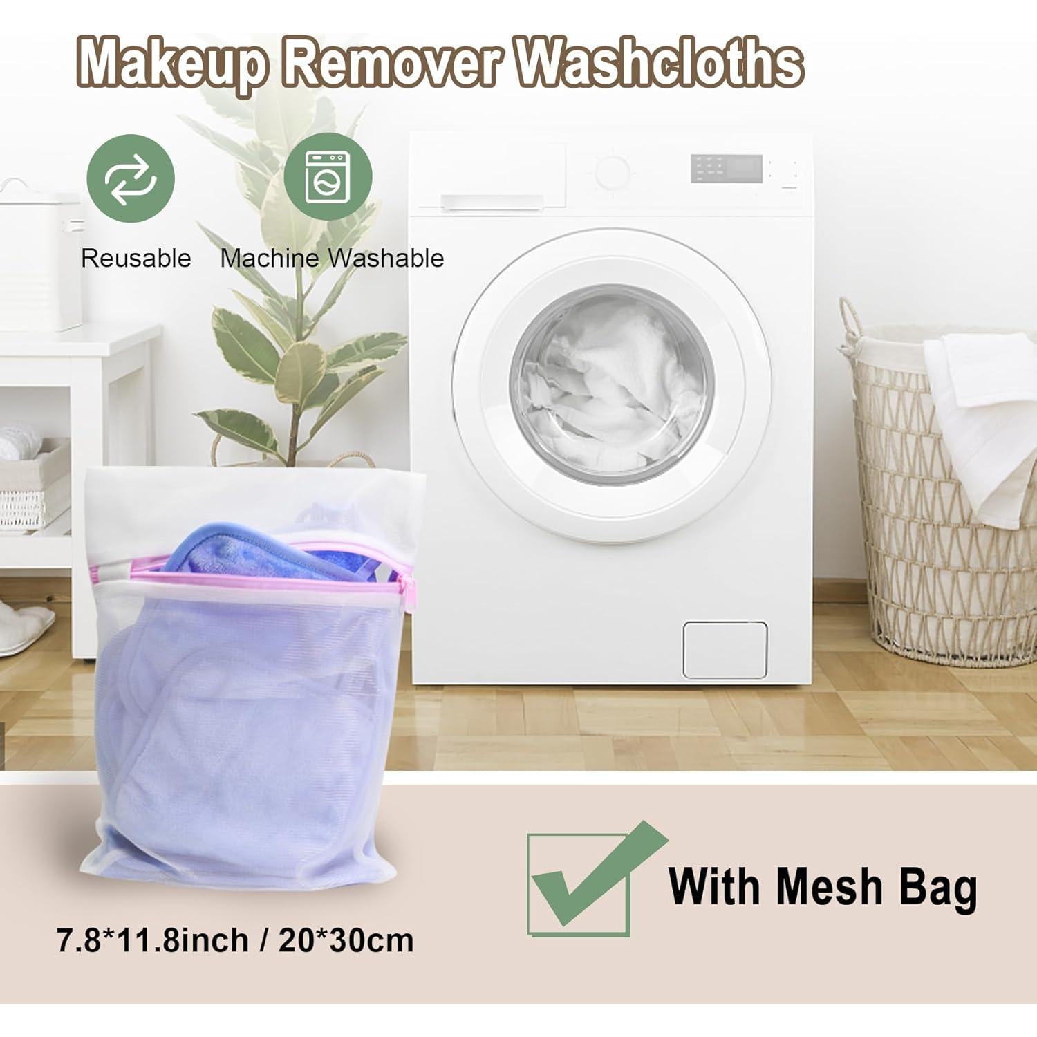 Paño Desmaquillante KODAMO Reutilizable 12 Piezas Microfibra