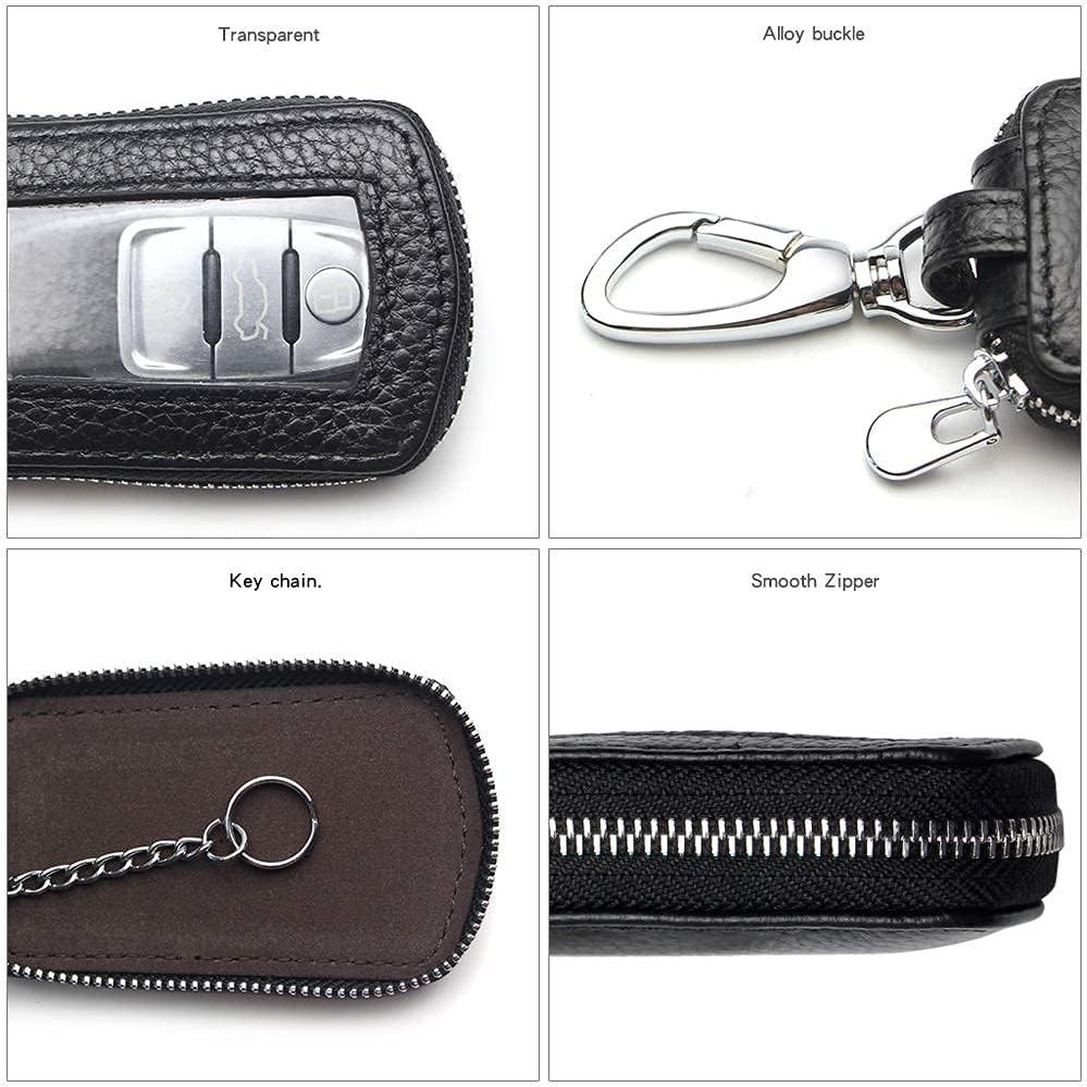 Universal Premium Car Key Fob Case Genuine Leather Car Smart Key fob Holder for Remote Key Fob