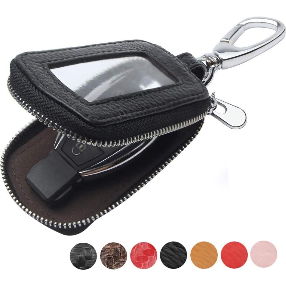 Universal Premium Car Key Fob Case Genuine Leather Car Smart Key fob Holder for Remote Key Fob
