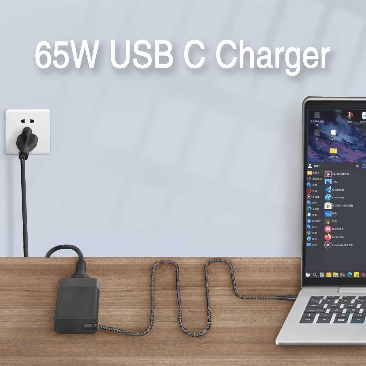 Cargador HP 65W USB C SM65CS-01 para Laptop y Chromebook